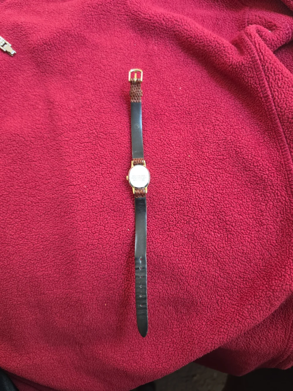 Brown Leather Strap Mickey Mouse Watch -no Crystal